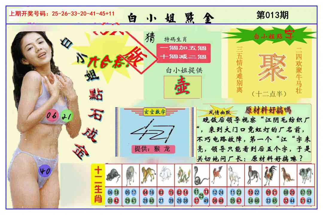 013期白小姐点金[图]