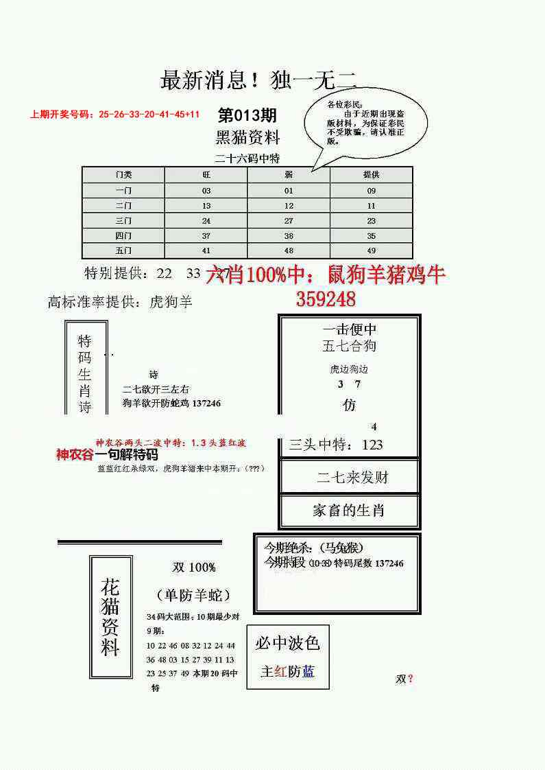 013期独一无二(正)[图]
