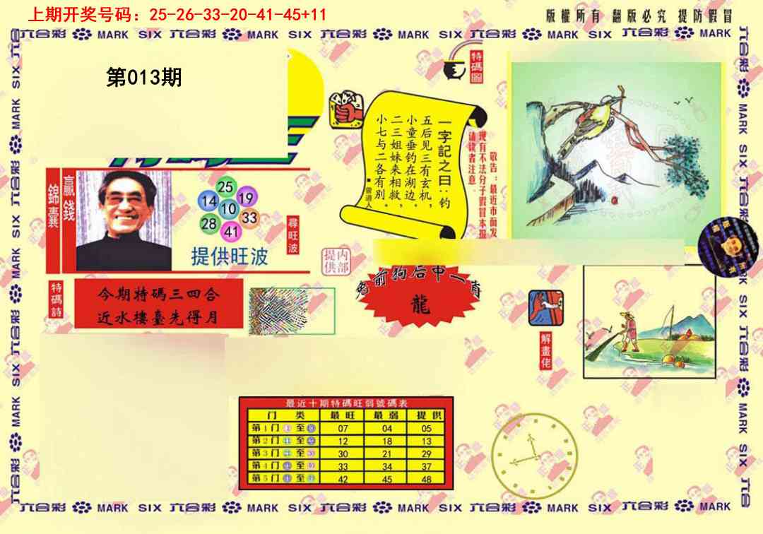 013期心水特码(信封)[图]