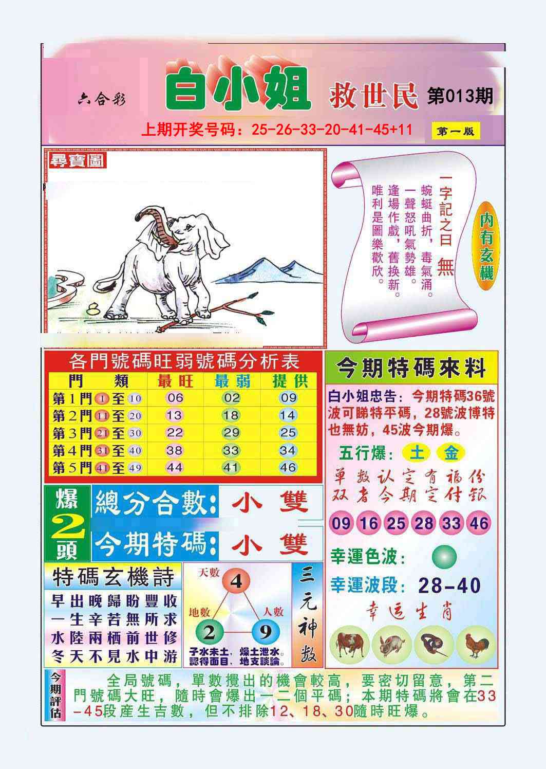 013期白小姐救世民A[图]