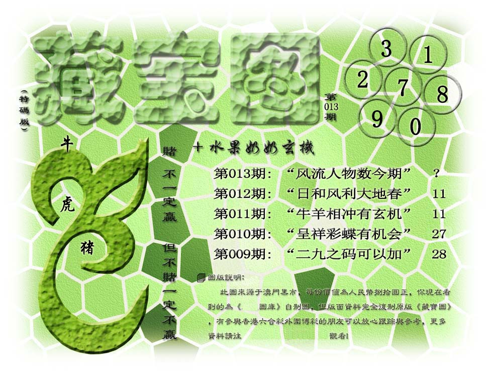 013期(水果奶奶藏宝图)正版[图]