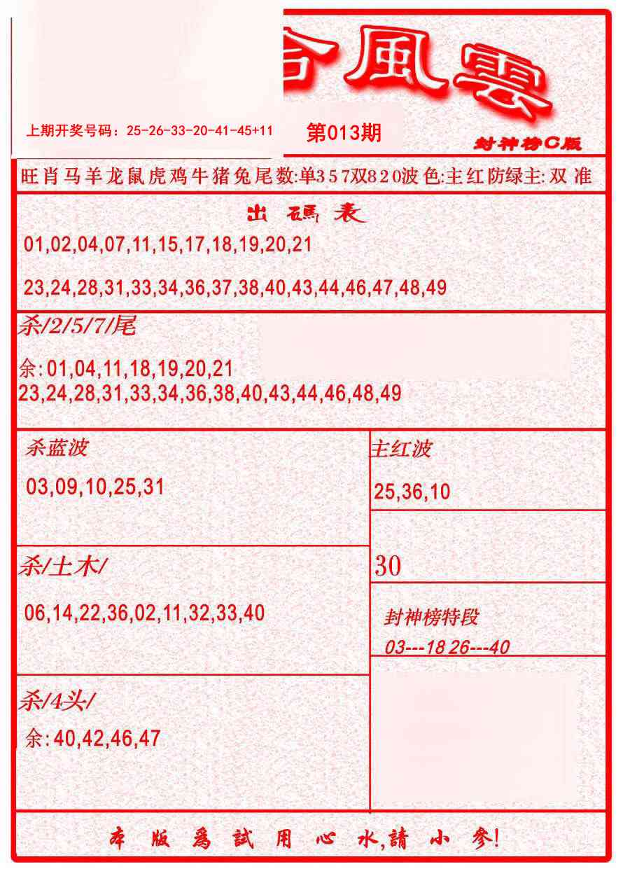 013期六合风云B[图]