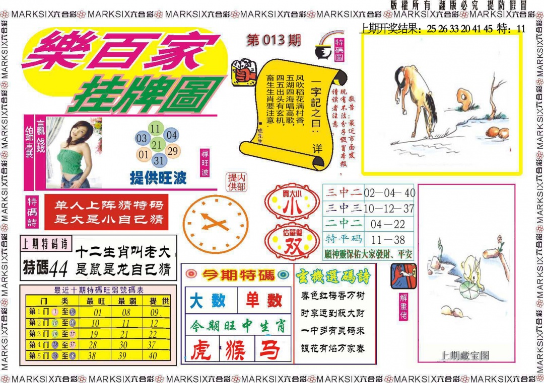 013期乐百家挂牌图[图]