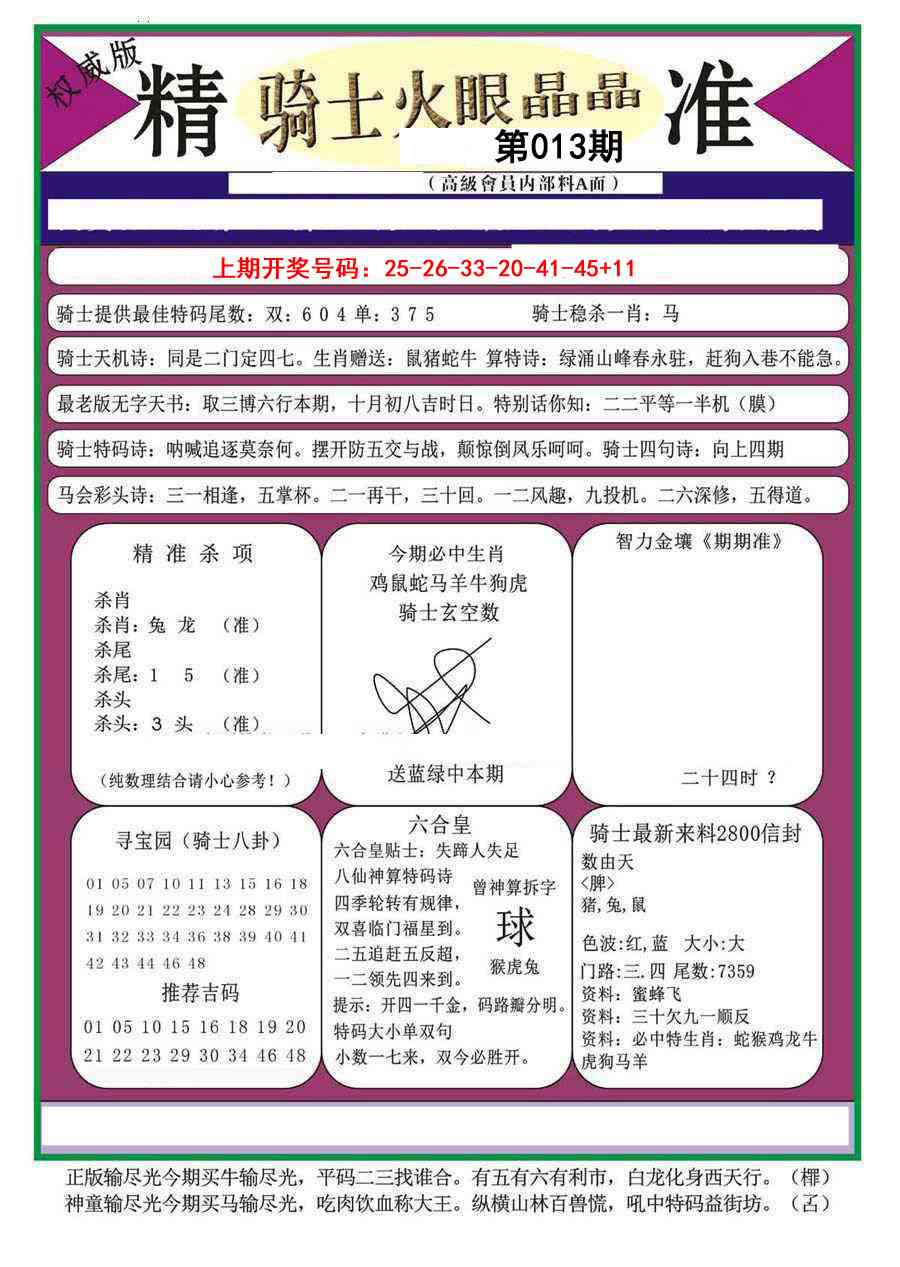 013期骑士火眼晶晶（正）[图]