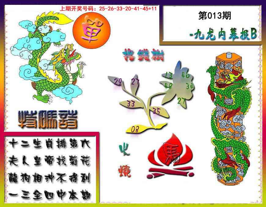013期九龙内幕特肖图a[图]