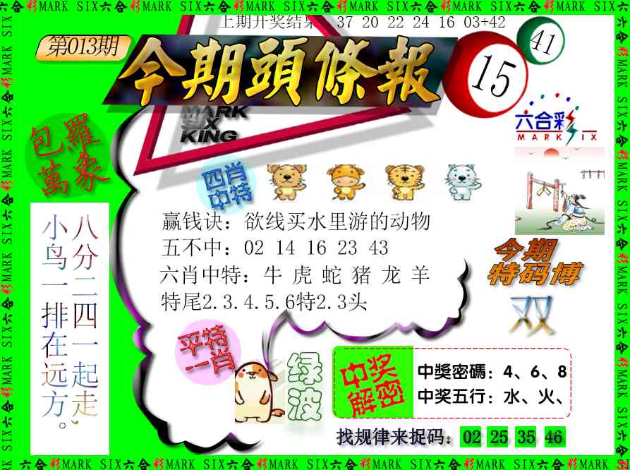 013期今期头条报[图]