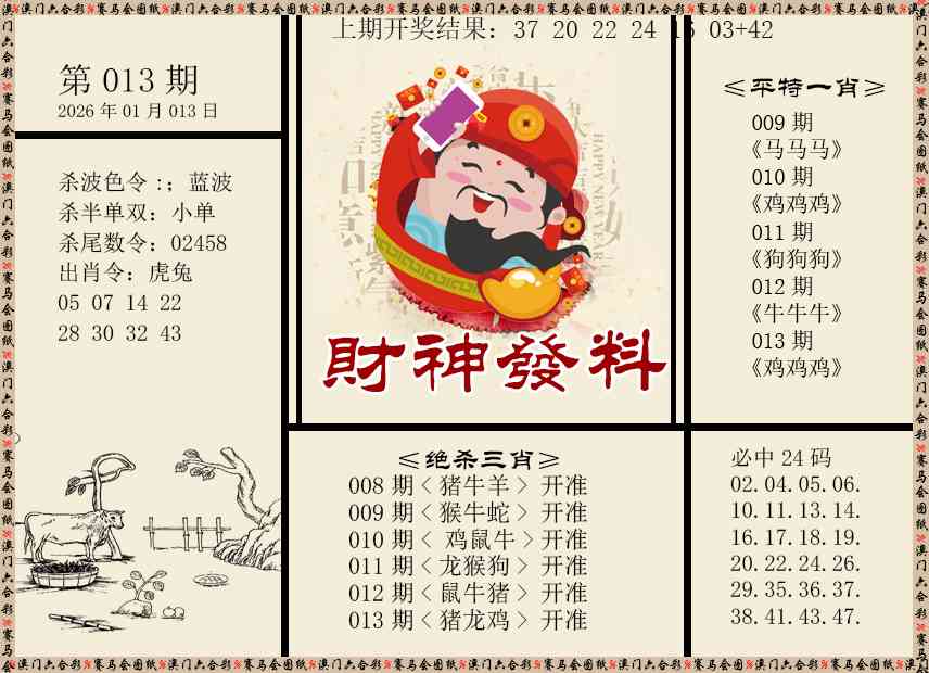 013期财神发料[图]