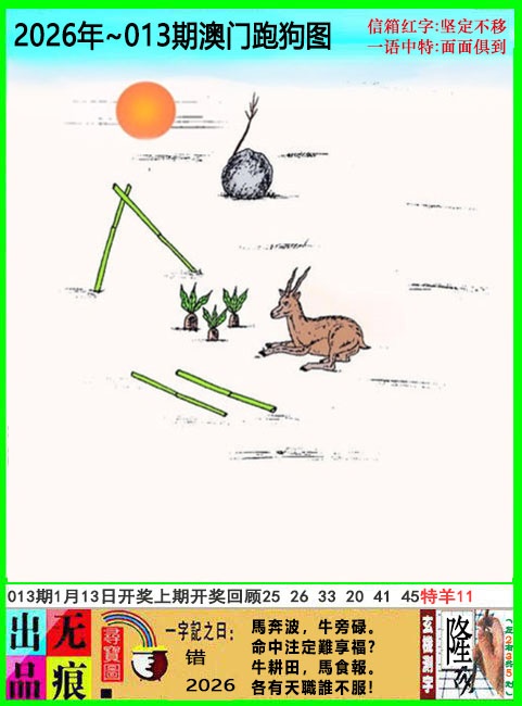 013期澳门跑狗无痕版[图]