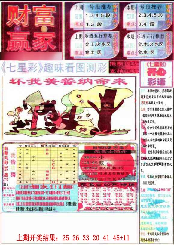 013期七星彩图(高清)[图]