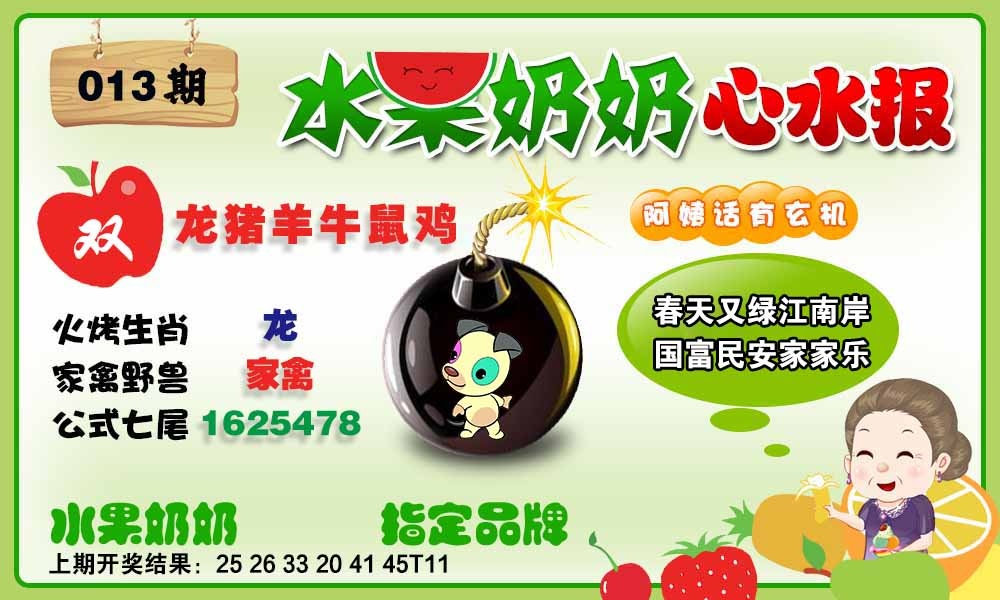 013期水果心水报[图]