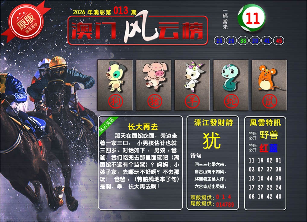 013期澳门风云榜[图]